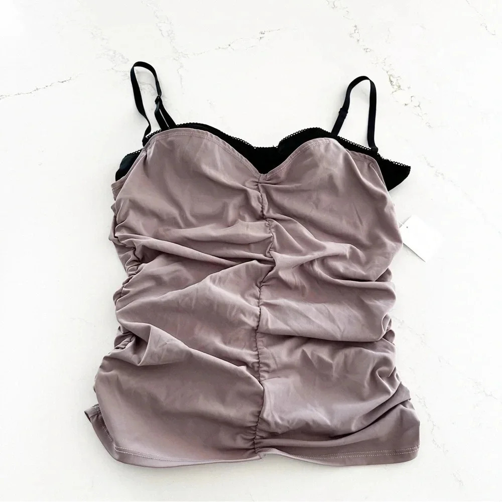 Miaou Renzo Tube Top | Taupe/Dusty Purple / XL - Picture 5 of 9